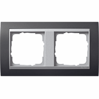 Gira Event Afdekraam 2-v antraciet mat /aluminium mat 021281