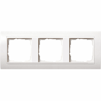 Gira System 55 Afdekraam 3-v voor wandgoot zuiver wit mat 021302 afbeelding 2