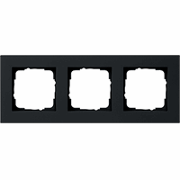 Afdekraam 3 voudig vlak 3mm matzwart 0213095 Gira afbeelding 2