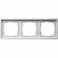 Gira F100 Afdekraam 3-v zuiver wit glans 0213112