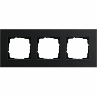 Gira Esprit Afdekraam 3-v aluminium zwart 0213126 afbeelding 2