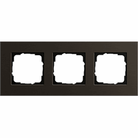 Gira Esprit Afdekraam 3-v aluminium/bruin 0213127