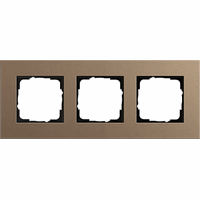 Gira Esprit Afdekraam 3-v linoleum multiplex lichtbruin 0213221 afbeelding 2