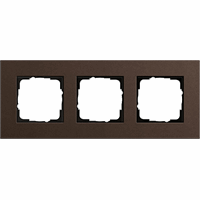 Gira Esprit Afdekraam 3-v linoleum multiplex donkerbruin 0213223 afbeelding 2