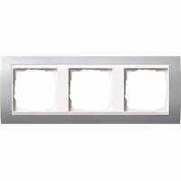 Gira Event Afdekraam 3-v aluminium mat/zuiver wit glans 0213326