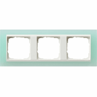 Gira Event Afdekraam 3-v opaque mint mat/zuiver wit glans 0213395