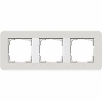 Gira E3 Afdekraam 3-v lichtgrijs/zuiver wit 0213411 afbeelding 2