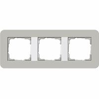 Gira E3 Afdekraam 3-v grijs/zuiver wit 0213412 afbeelding 2