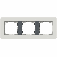 Gira E3 Afdekraam 3-v lichtgrijs/antraciet 0213421 afbeelding 2