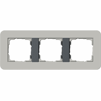 Gira E3 Afdekraam 3-v grijs/antraciet 0213422 afbeelding 2