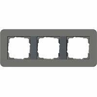 Gira E3 Afdekraam 3-v donkergrijs/antraciet 0213423 afbeelding 2