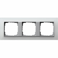 Gira Event Afdekraam 3-v opaque wit mat/aluminium mat 021350 afbeelding 2