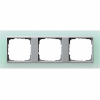 Gira Event Afdekraam 3-v opaque mint mat/aluminium mat 021351