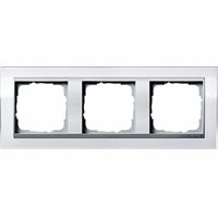 Gira Event Afdekraam 3-v zuiver wit glans/aluminium mat 0213726 afbeelding 2