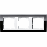 Gira Event Afdekraam 3-v zuiver zwart glans/zuiver wit glans 0213733 afbeelding 2