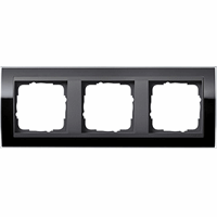 Gira Event Afdekraam 3-v zuiver zwart glans/antraciet mat 0213738