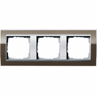Gira Event Afdekraam 3-v zuiver bruin glans/aluminium mat 0213766 afbeelding 2