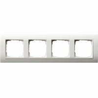 Gira System 55 Afdekraam 4-v voor wandgoot zuiver wit mat 021402 afbeelding 2