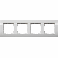 Gira System 55 Afdekraam 4-v voor wandgoot zuiver wit 0214023 afbeelding 2