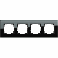 Gira Esprit Afdekraam 4-v zwart glas zwart 021405 afbeelding 2