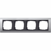 Gira Event Afdekraam 4-v aluminium mat/antraciet mat 021406 afbeelding 2