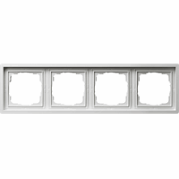 Gira F100 Afdekraam 4-v zuiver wit 0214112