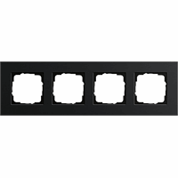 Gira Esprit Afdekraam 4-v aluminium zwart 0214126 afbeelding 2