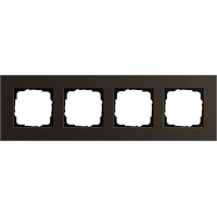 Gira Esprit Afdekraam 4-v aluminium/bruin 0214127 afbeelding 2