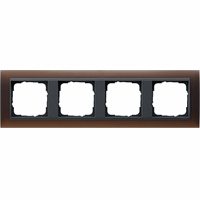 Gira Event Afdekraam 4-v opaque donkerbruin mat/antraciet mat 021413 afbeelding 2