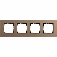 Gira Esprit Afdekraam 4-v linoleum multiplex/lichtbruin 0214221 afbeelding 2
