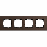 Gira Esprit Afdekraam 4-v linoleum multiplex/donkerbruin 0214223 afbeelding 2