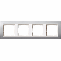 Gira Event Afdekraam 4-v aluminium mat/zuiver wit glans 0214326 afbeelding 2