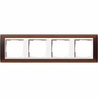 Gira Event Afdekraam 4-v opaque donkerbruinmat/zuiverwt glans 0214331 afbeelding 2
