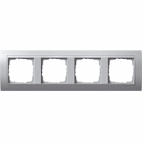 Gira Event Afdekraam 4-v aluminium/aluminium mat 021436 afbeelding 2