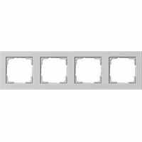 Gira E2 Afdekraam 4-v grijs mat 021437 afbeelding 2