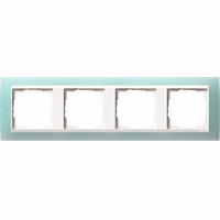 Gira Event Afdekraam 4-v opaque mint mat/zuiver wit glans 0214395 afbeelding 2