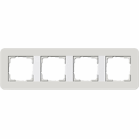 Gira E3 Afdekraam 4-v lichtgrijs/zuiver wit 0214411 afbeelding 2