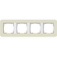 Gira E3 Afdekraam 4-v zand glans/zuiver wit 0214417 afbeelding 2