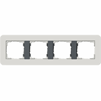 Gira E3 Afdekraam 4-v lichtgrijs/antraciet 0214421 afbeelding 2