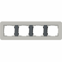 Gira E3 Afdekraam 4-v grijs/antraciet 0214422 afbeelding 2