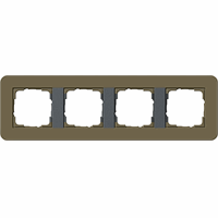 Gira E3 Afdekraam 4-v umbra grijs/antraciet 0214426 afbeelding 2