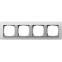 Gira Event Afdekraam 4-v opaque wit mat/aluminium mat 021450 afbeelding 2