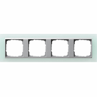Gira Event Afdekraam 4-v opaque mint mat/aluminium mat 021451 afbeelding 2