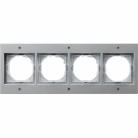 Gira TX_44 Afdekraam 4-v aluminium 021465