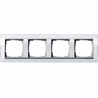Gira Event Afdekraam 4-v zuiver wit glans/aluminium mat 0214726 afbeelding 2