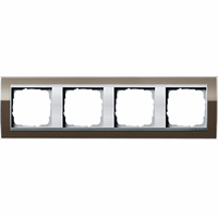 Gira Event Afdekraam 4-v zuiver bruin glans/aluminium mat 0214766 afbeelding 2