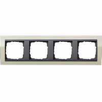 Gira Event Afdekraam 4-v zand glans/antraciet mat 0214778 afbeelding 2