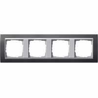 Gira Event Afdekraam 4-v antraciet mat/aluminium mat 021481 afbeelding 2