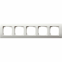Gira System 55 Afdekraam 5-v voor wandgoot zuiver wit mat 021502 afbeelding 2