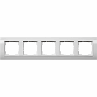 Gira System 55 Afdekraam 5-v voor wandgoot zuiver wit 0215023 afbeelding 2